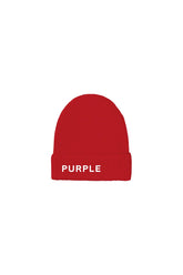PURPLE BRAND P921 Acrylic Cuffed Beanie Red at Gravity NYC